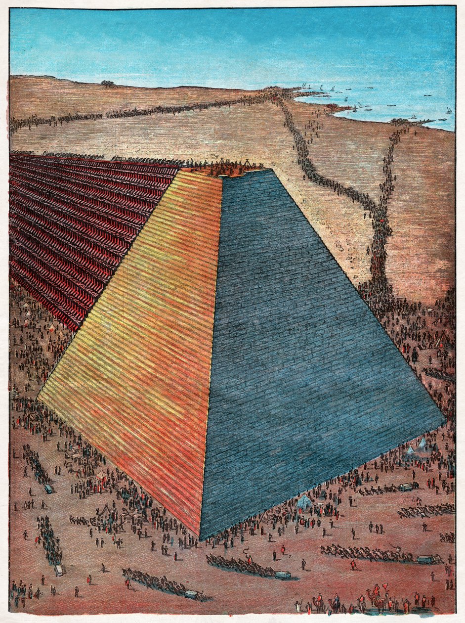 Cheopsin pyramidi. 1927 (kaiverrus) tekijältä Hungarian School