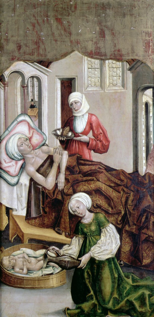 Pyhän Johannes Kastajan syntymä, Kisszeben, 1490 tekijältä Hungarian School
