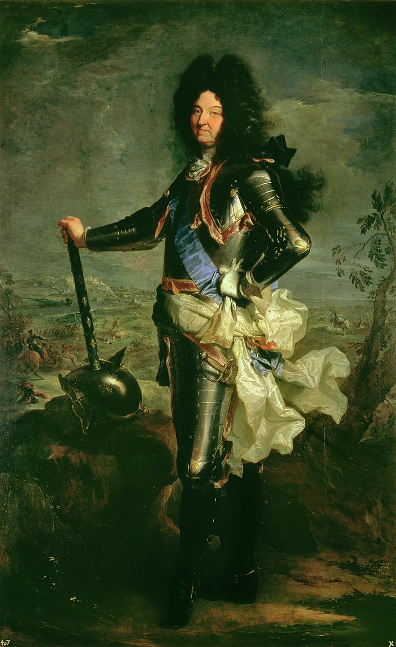 Ludvig XIV:n (1638-1715) muotokuva tekijältä Hyacinthe Francois Rigaud