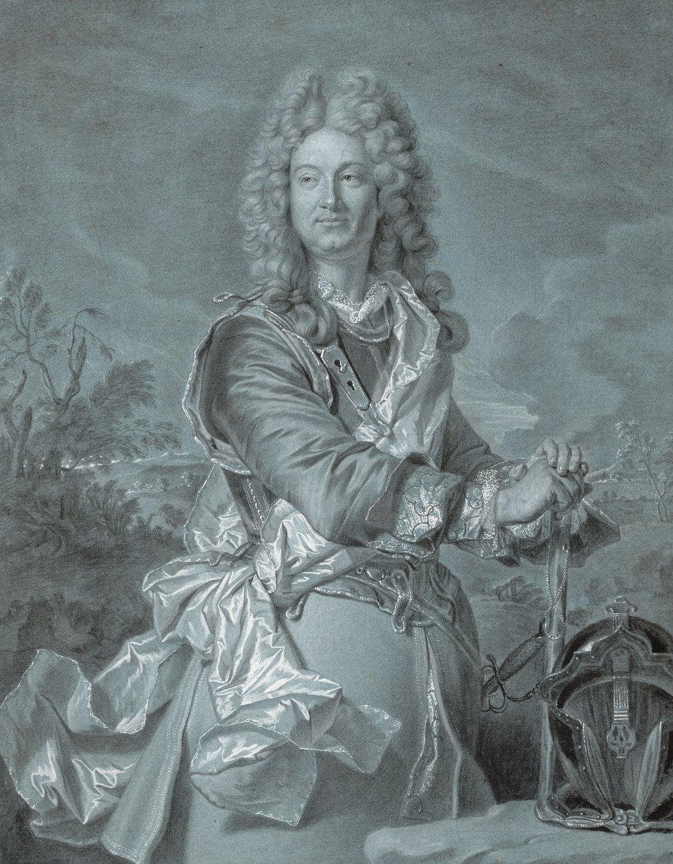 Muotokuva Ranskan marsalkasta, n. 1740 tekijältä Hyacinthe Francois Rigaud