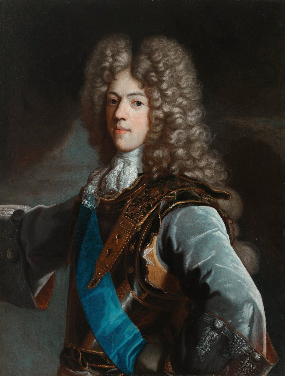 Konstanty Wladyslaw Sobieskin (1680-1726) muotokuva - Rigaud, Hyacinthe Francois Honore, ympyrä - n. 1696 - Öljy kankaalle - 112,5x89 - Wilanowin palatsimuseo tekijältä Hyacinthe (circle of) Rigaud