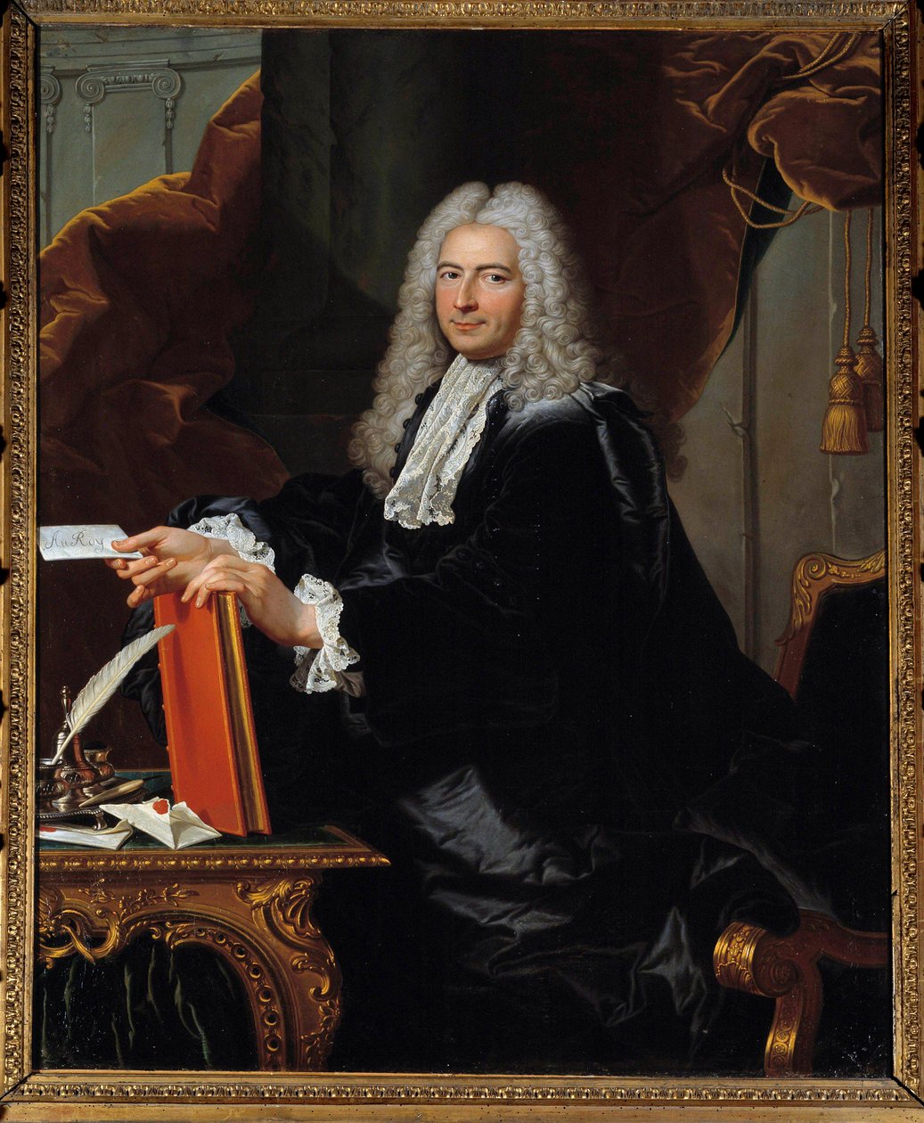 Philibert Orryn (1689-1747) muotokuva Talousvalvojan maalaus Hyacinthe Rigaudin (1659-1743) työpajassa 1700-luku. Himmeä. 1,46 x 1,12 m. Versailles, Musee du Chateau – Philibert Orryn (1689-1747), yleisen talousjohtajan (tai min. tekijältä Hyacinthe (studio of) Rigaud