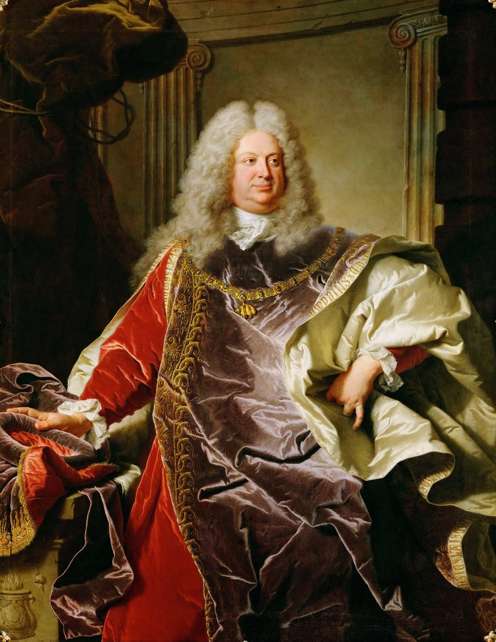 Barokki: Muotokuva Philippe Louisista, Sinzendorfin kreivistä Neubourg - Muotokuva kreivi Philipp Ludwig Wenzel von Sinzendorfista (1671-1742), kirjoittanut Rigaud, Hyacinthe Francois Honore (1659-1743) tekijältä Hyacinthe Francois Rigaud