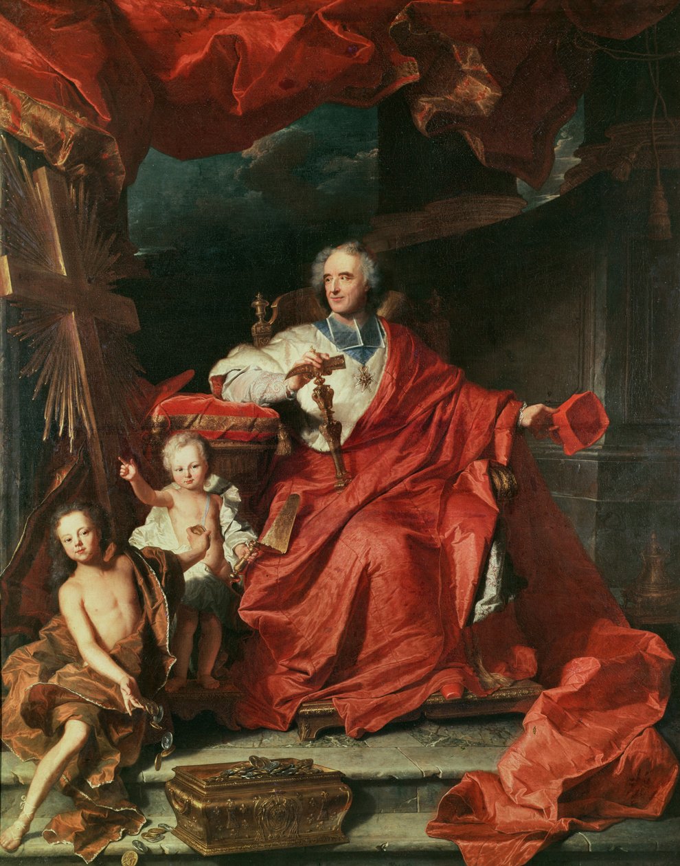 Kardinaali de Bouillon (1643-1715) "Pyhän oven" avaaminen, 1708 tekijältä Hyacinthe Francois Rigaud