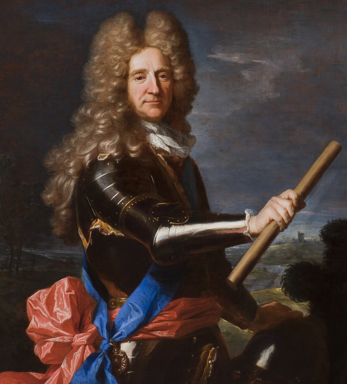 Yksityiskohta Hans Willem Bentinckin, Portlandin 1. jaarlin muotokuvasta, 1699 tekijältä Hyacinthe Francois Rigaud