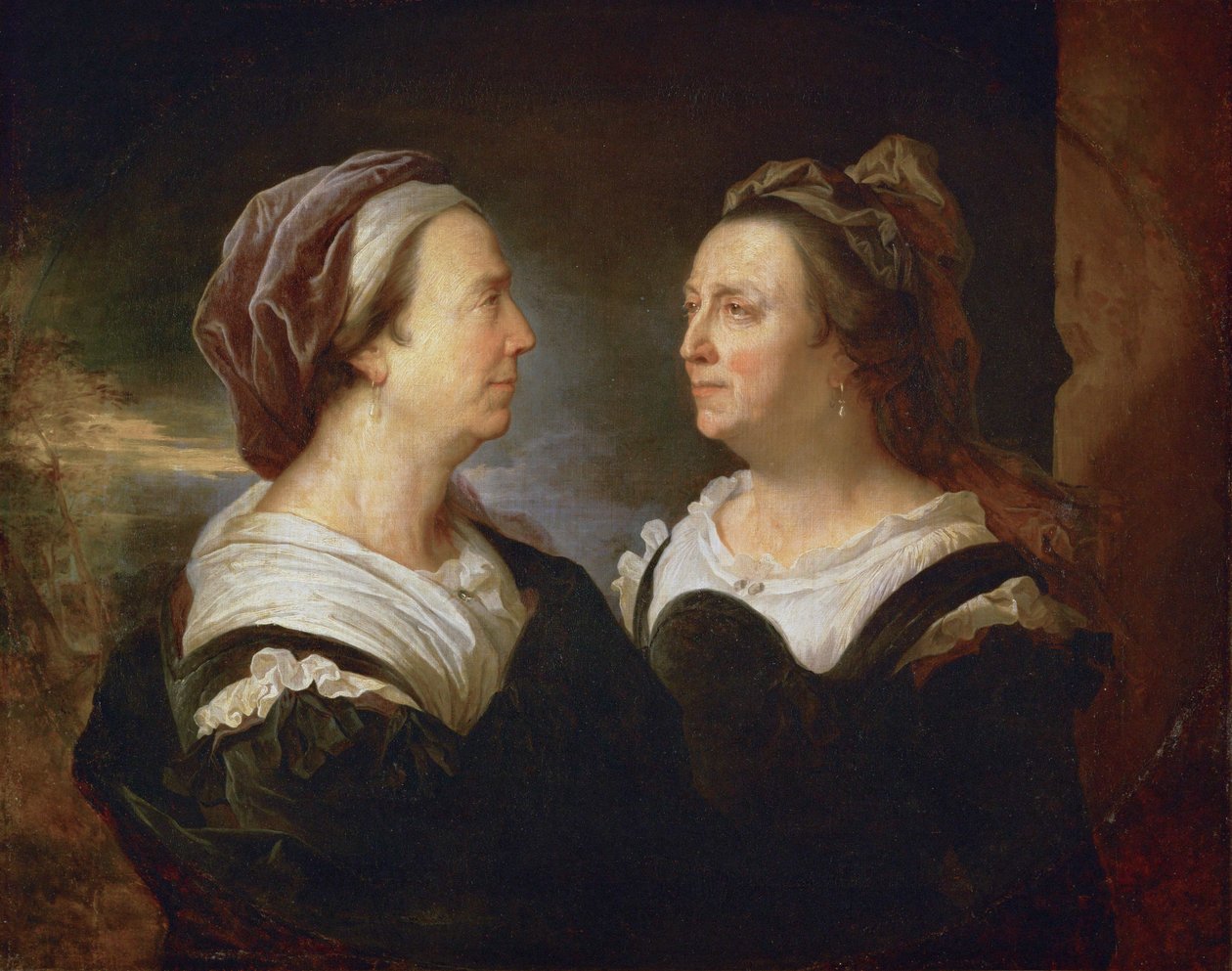 Rouva Rigaud, jolla on kaksi erilaista asennetta ... tekijältä Hyacinthe Francois Rigaud