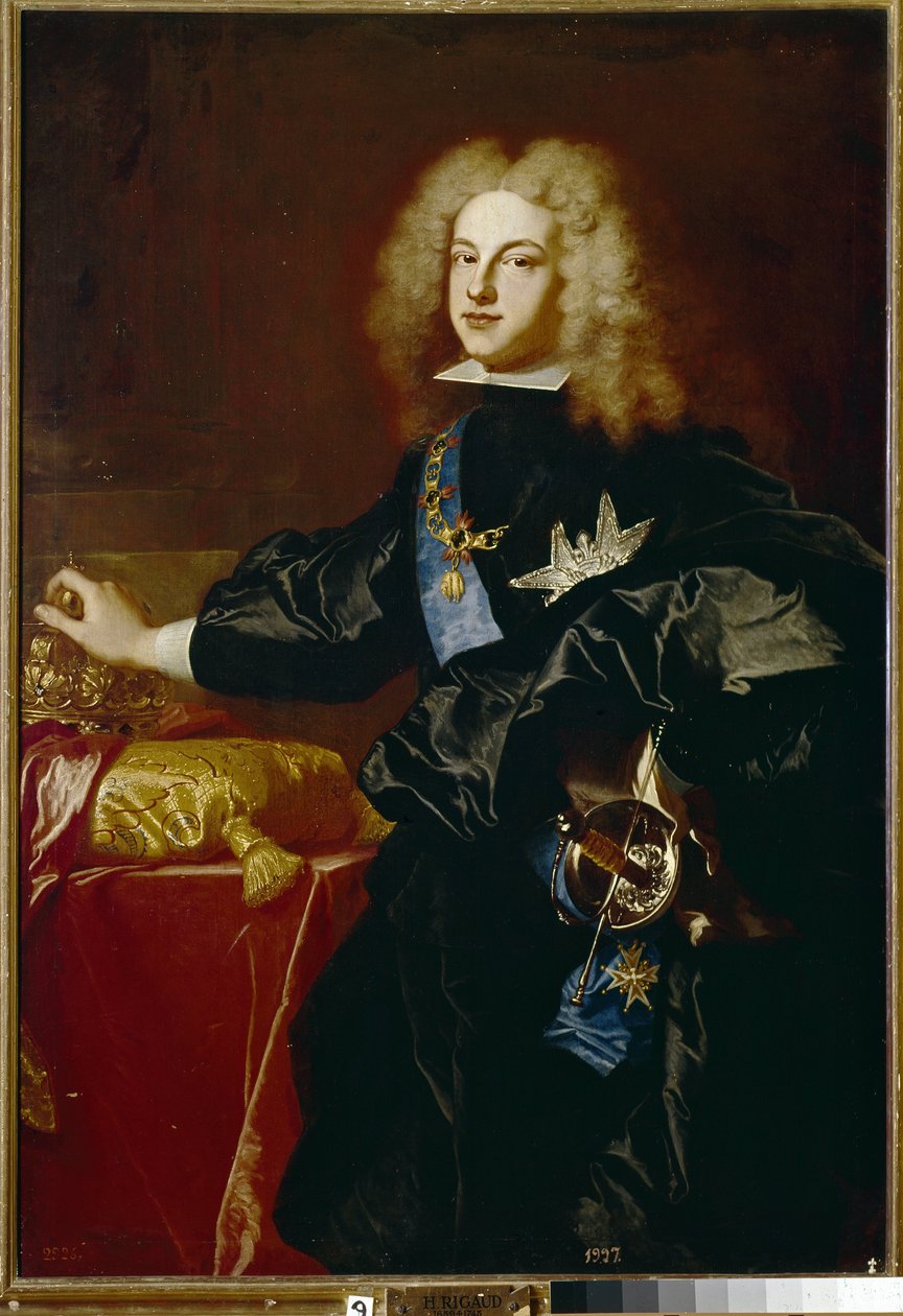 Philip V Espanjasta - Philip V:n muotokuva tekijältä Hyacinthe Francois Rigaud