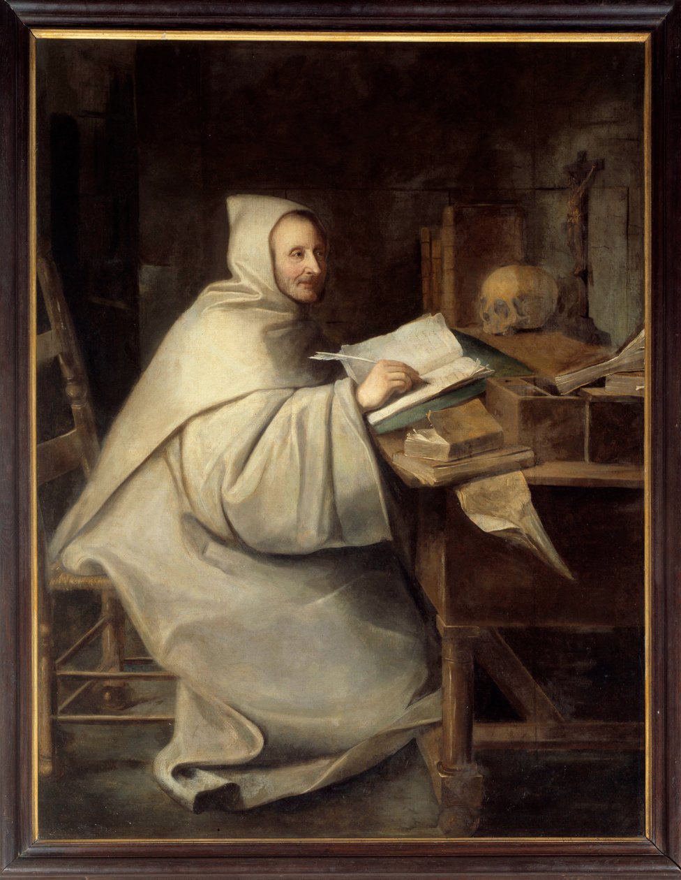 Täyspitkä muotokuva Armand Jean Le Bouthillier de Rancesta, La Trappen apottista (1626 - 1700). Hyacinthe Rigaudin (1659-1743) maalaus tekijältä Hyacinthe Francois Rigaud
