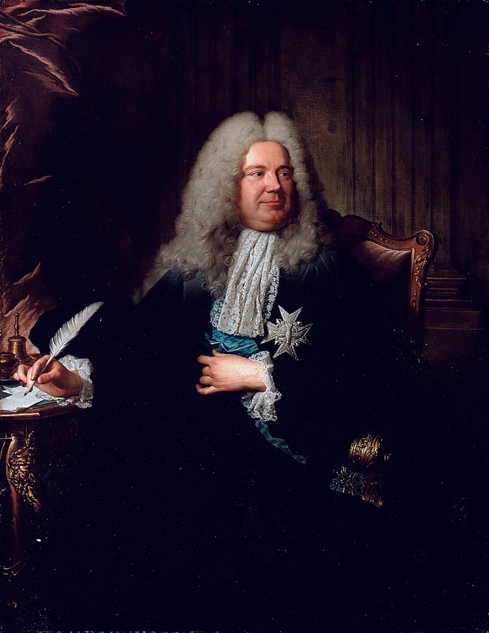 Herbaultin markiisin Charles-Gaspard Dodunin muotokuva tekijältä Hyacinthe Francois Rigaud