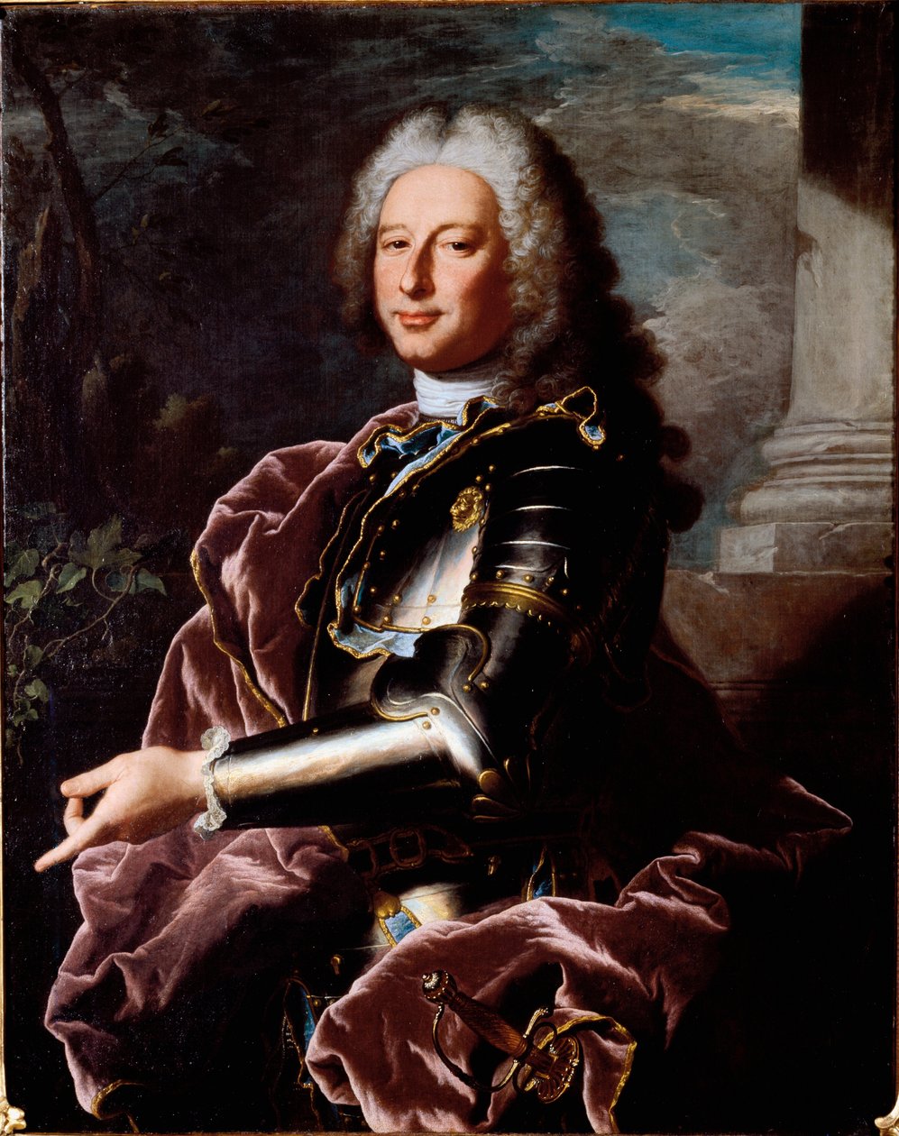 Muotokuva Giovanni (Gian) Francesco II Brignole Sale (Jean Francois II Brignole-Sale) (1695-1760) Geenidoge ja geenitasavallan suurlähettiläs Ranskassa Louis XV:n johdolla Hyacinthe Rigaudin (1659-1743) maalaus (1659-1743) 1737-17 3 Himmeä. 101,5x80,2 cm g tekijältä Hyacinthe Francois Rigaud