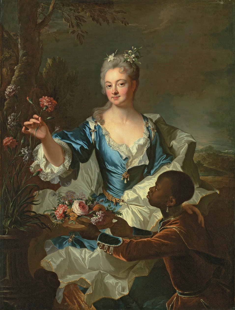 Hyacinthe-Sophie de Beschanel-Nointelin muotokuva, Marquise de Louville tekijältä Hyacinthe Francois Rigaud