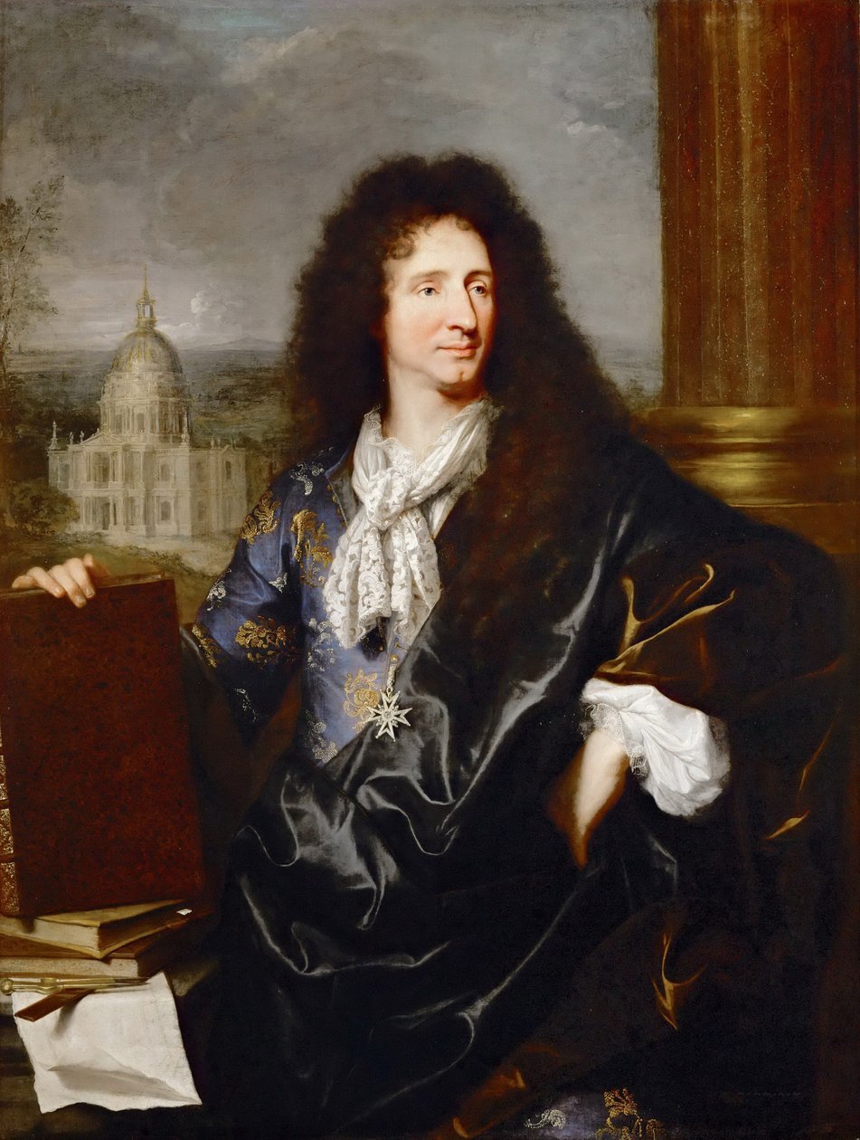 Jules Hardouin-Mansartin muotokuva 1646-1701 tekijältä Hyacinthe Francois Rigaud