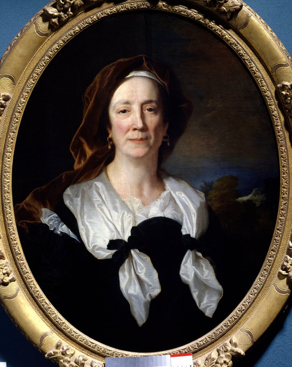 Taiteilijan äidin Marie Serren muotokuva Hyacinthe Rigaudin (1659-1743) maalaus 1695 Su. 0,79x0,61 m Taon, Fontaine Henryn linna. tekijältä Hyacinthe Francois Rigaud