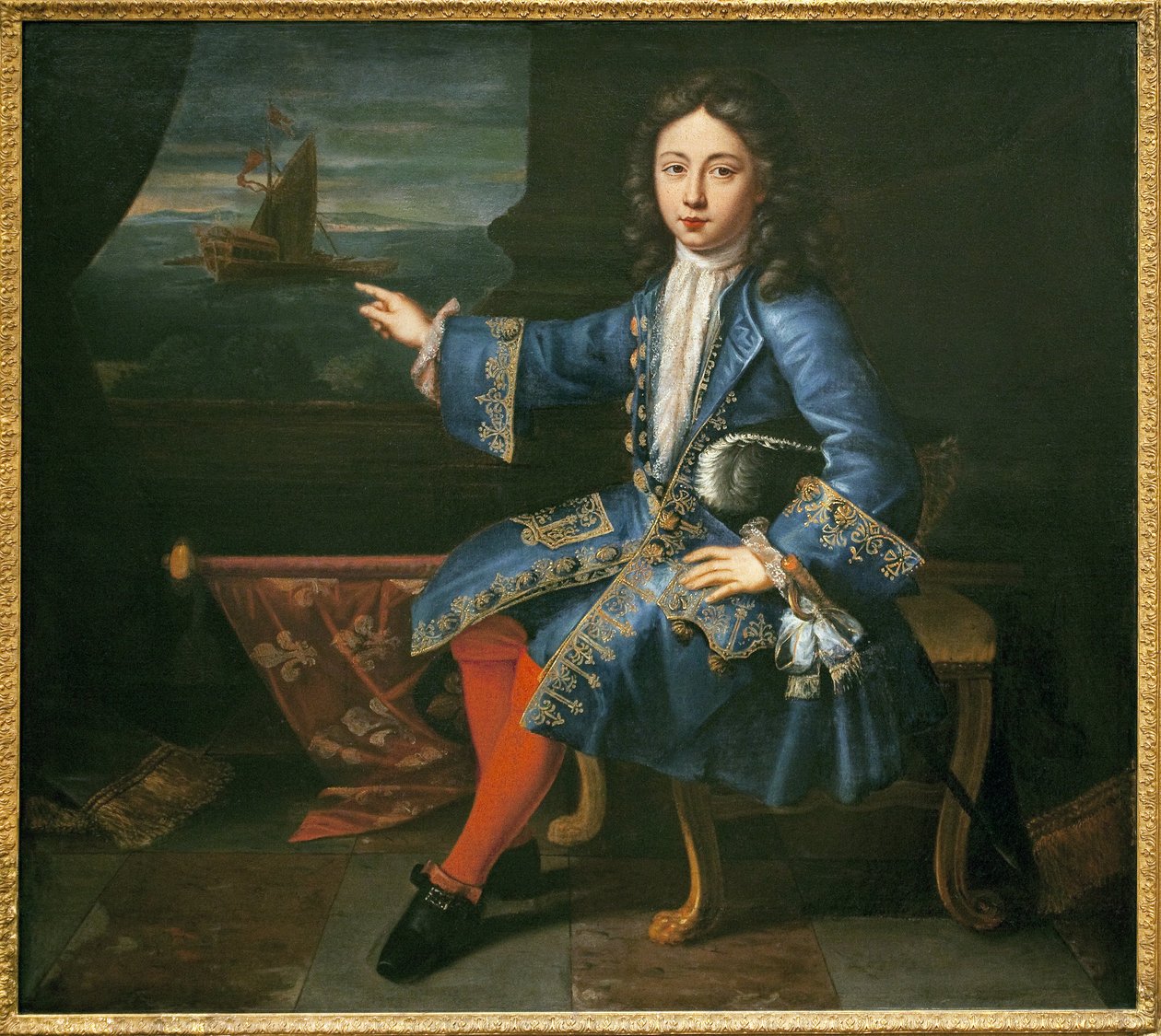 Toulousen kreivin muotokuva (1678-1737). (Tunnettu Ludvig XIV:n (1638-1715) ja Madame de Montespanin (Francoise Athenais, Montespanin markiisitar) poika tekijältä Hyacinthe Francois Rigaud