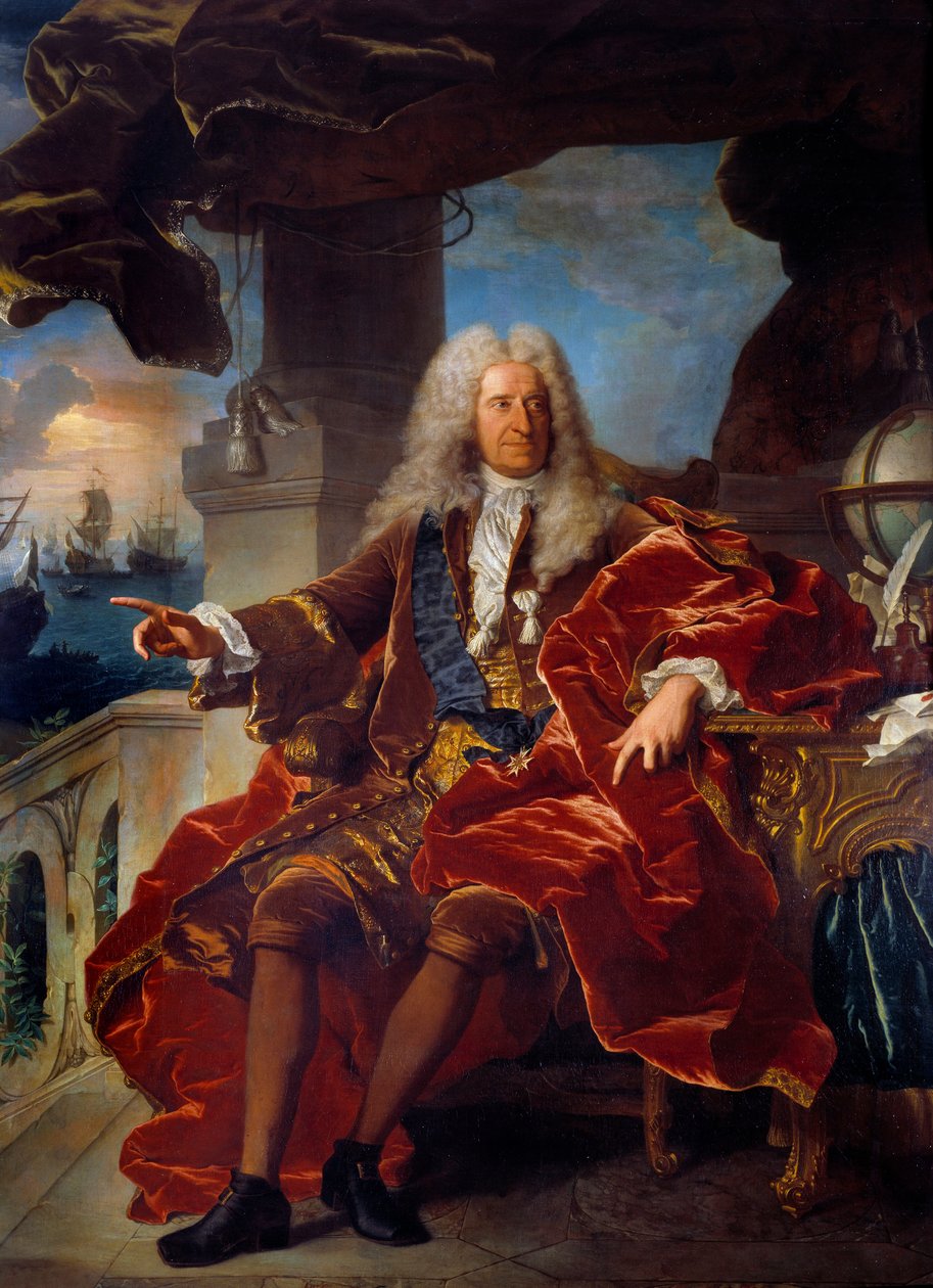 Pankkiiri Samuel Bernardin muotokuva (1651-1739) Hyacinthe Rigaudin (1659-1743) maalaus 1700-luvun su. 2,65 x 1,66 m tekijältä Hyacinthe Francois Rigaud