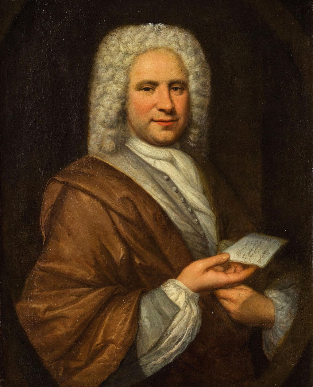 Säveltäjä ja huilisti Michel de la Barren muotokuva 1675-1745, 1700-luvun ensimmäinen kolmannes. tekijältä Hyacinthe François Honoré Rigaud Circle of