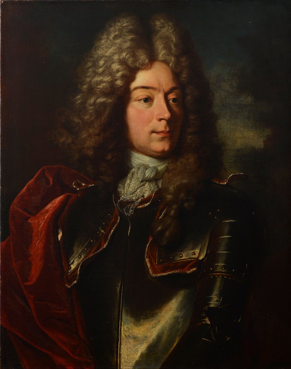 Saksa: Muotokuva Johann Frischingistä (1668-1726), Rümligenin osaomistaja, upseeri, Metzgernin ulosottomies. tekijältä Hyacinthe Rigaud
