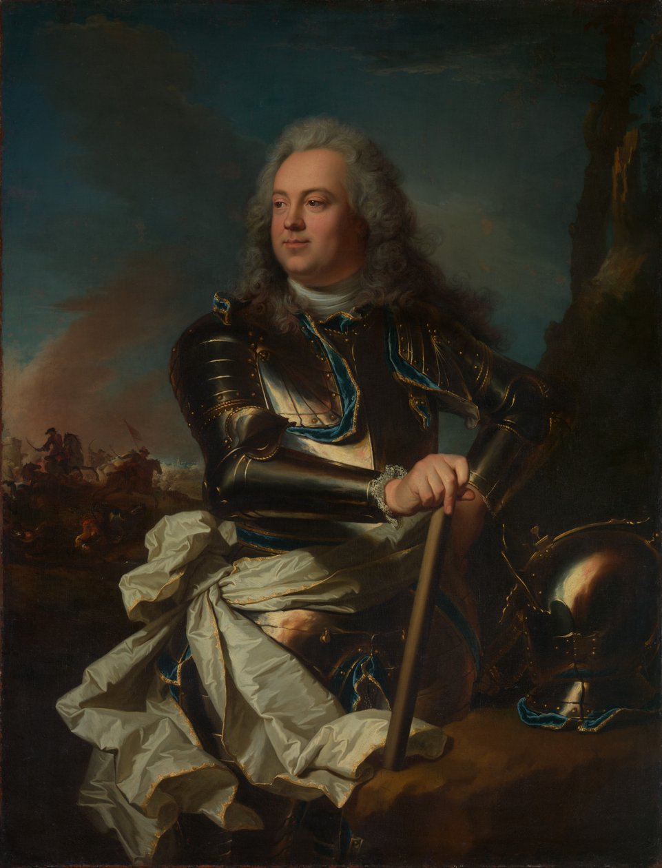 Kenraalin upseerin muotokuva, n. 1710. tekijältä Hyacinthe Rigaud