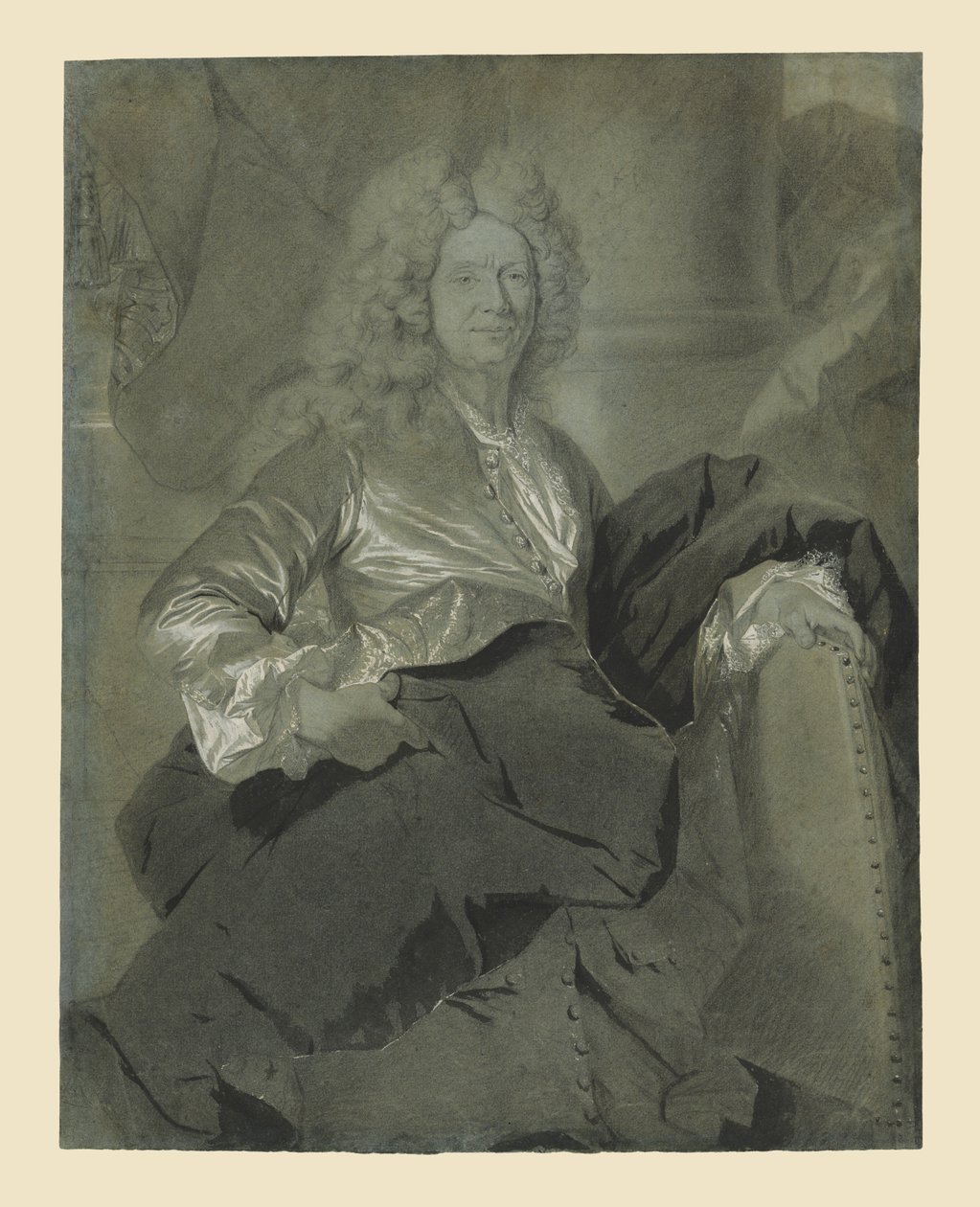 Miehen muotokuva tekijältä Hyacinthe Rigaud