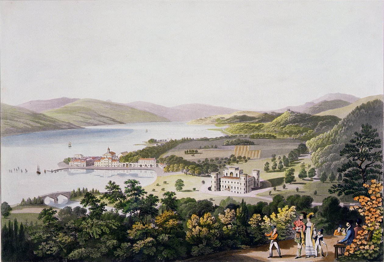 Inveraryn kaupunki, pubi. kirjoittanut Smith ja Elder, 1824 (akvatinta) tekijältä I Clark