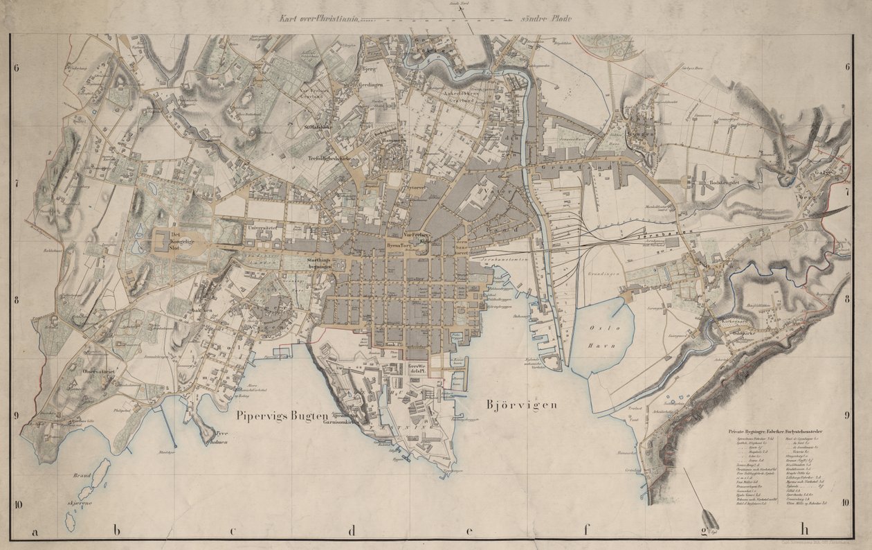 Kartta er gitt ut i (1861) ja Christiania tekijältä I.W.G. Næser