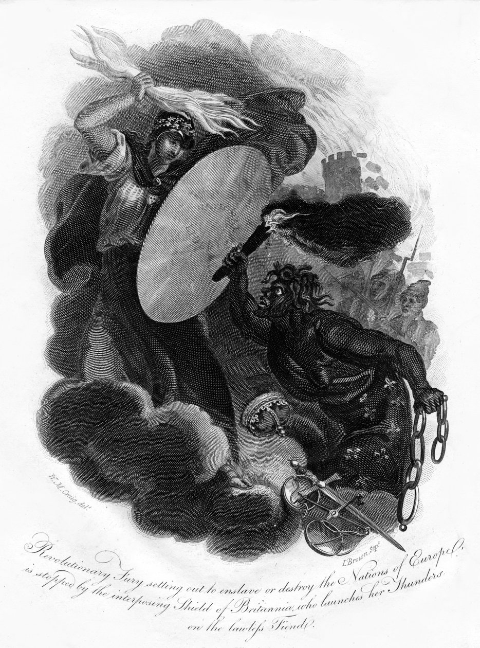 Vallankumouksellinen raivo ja Britannia, 1814. tekijältä I. Brown