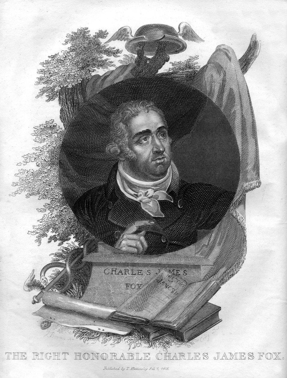 Oikea kunnia Charles James Fox 1749-1806, 1816. tekijältä I. Brown