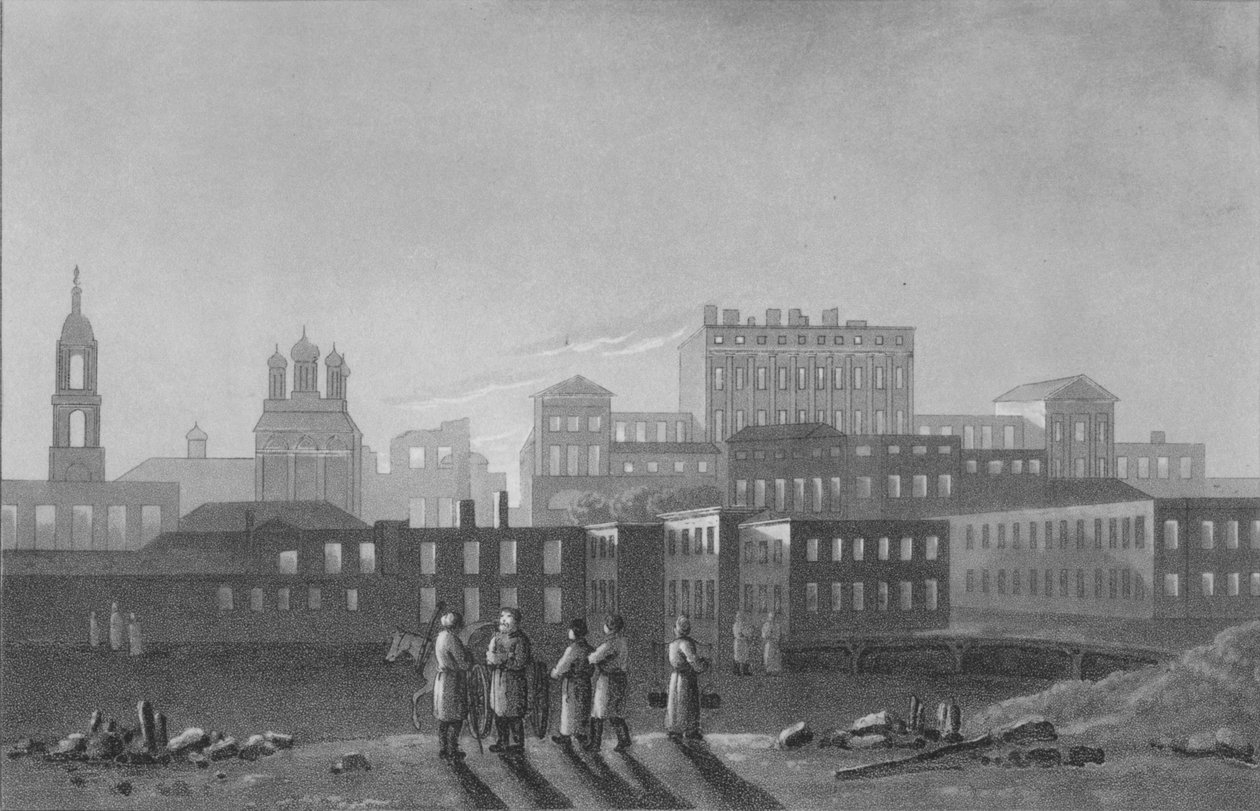 Pashov Menzikovin, Apraxinin jne. palatsit. Belgorod, Moskova, 1817 tekijältä I Clark