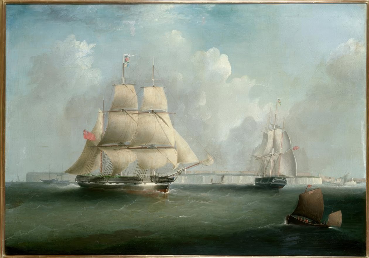 Bark Indemnity’ vor North Foreland, Kent / Gemälde v. Tudgay tekijältä I. Tudgay