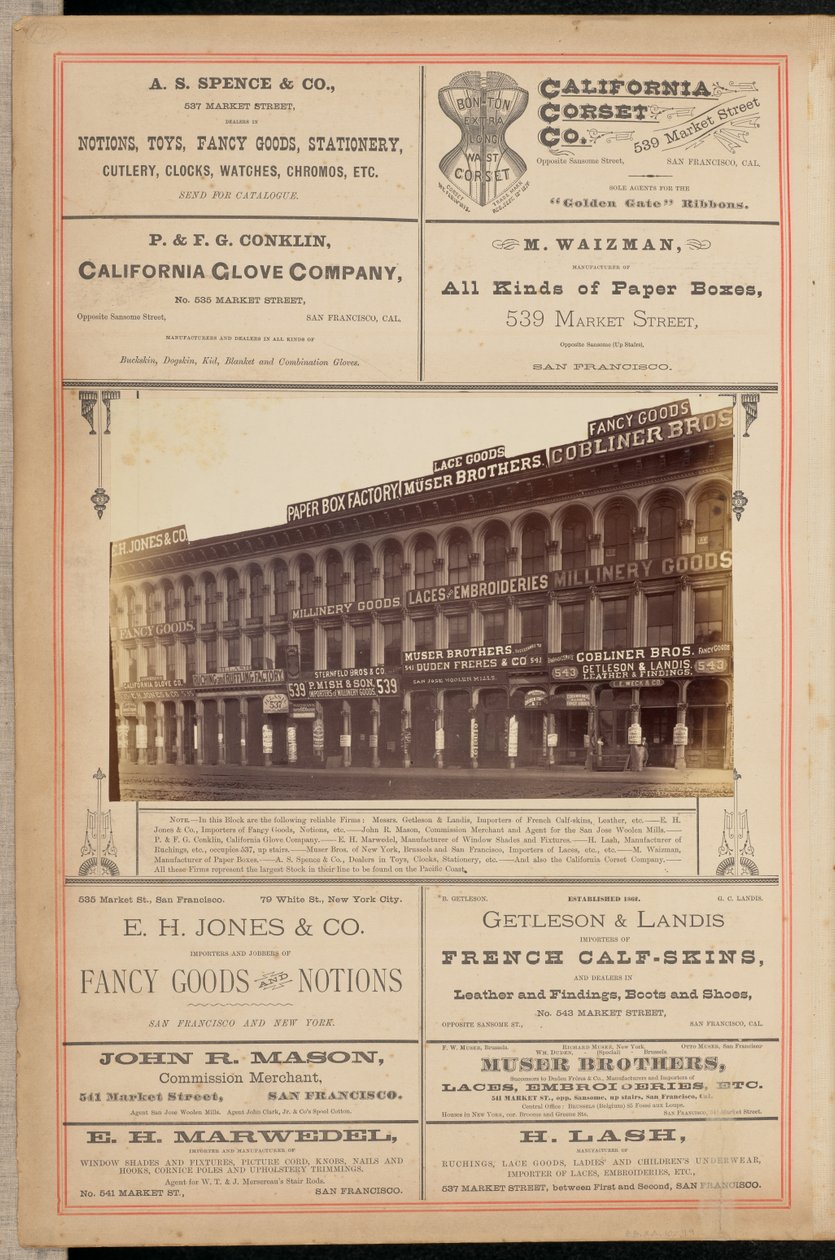 [Rakennus Market Streetillä, San Francisco] tekijältä I. W. Taber