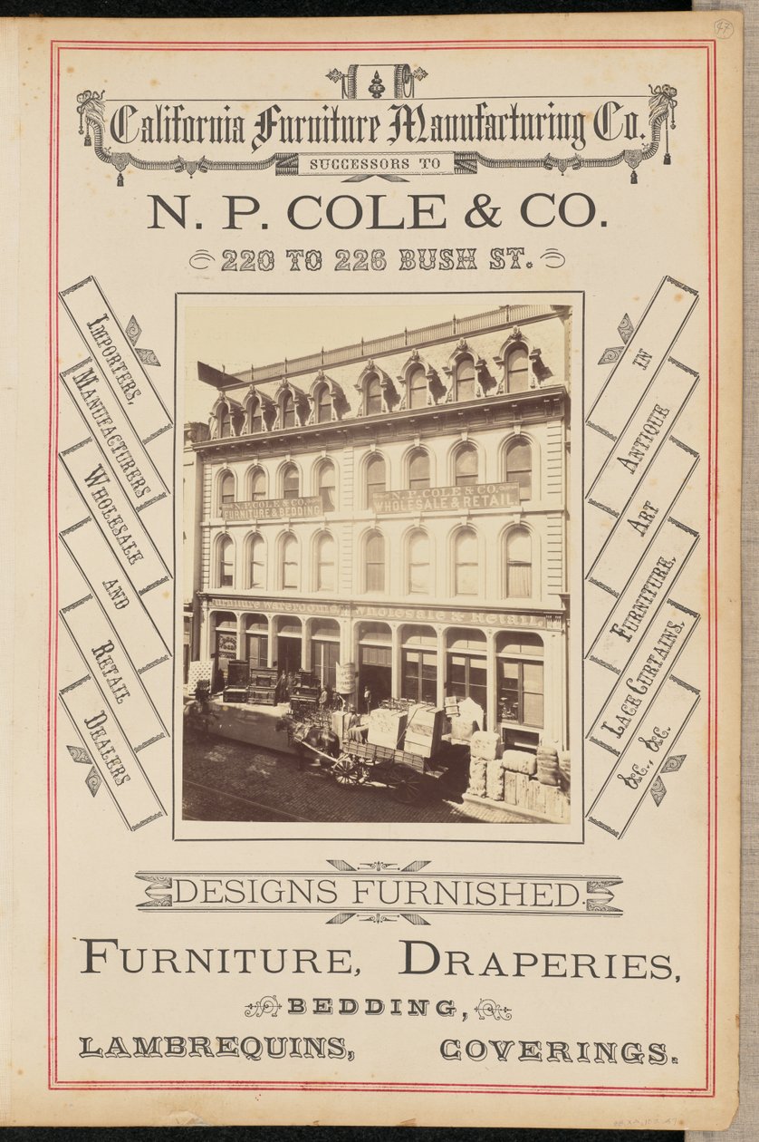[California Furniture Manufacturing Company, San Francisco] tekijältä I. W. Taber
