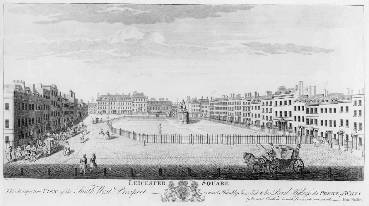 Leicester Square, 1753 tekijältä I. after Maurer