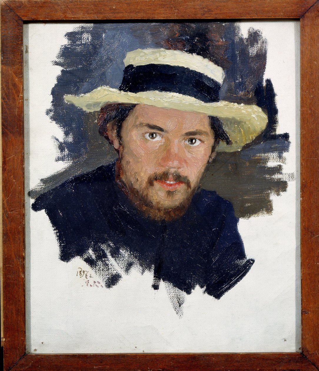 Omakuva (omakuva). Jakov Jakovlevich Kalinichenkon (1869-1938) maalaus öljy kankaalle tekijältä Iakov Kalinichenko