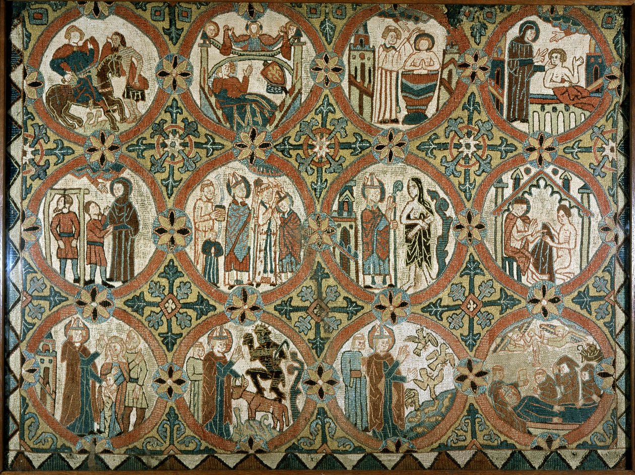 St. Martin of Tours - Alttarin sivuraide: kohtauksia Saint Martin of Toursin historiasta - 12 kohtausta Saint Martinin elämästä - Islanti, kirjonta tekijältä Icelandic School