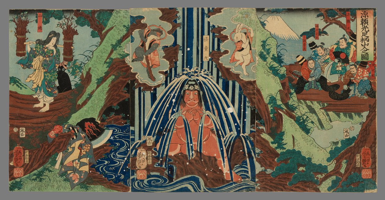Minamoto no Yorimitsu on myös onnekas Ashigara tekijältä Ichieisai Yoshitsuya