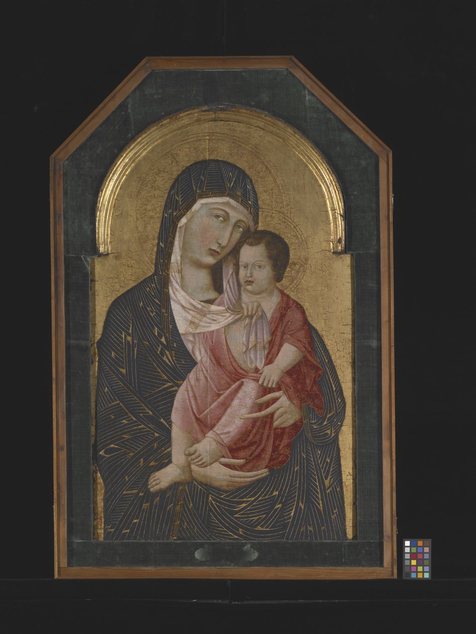 Madonna ja lapsi (tempera ja kulta puussa) tekijältä Icilio Federico (attr. to) Joni