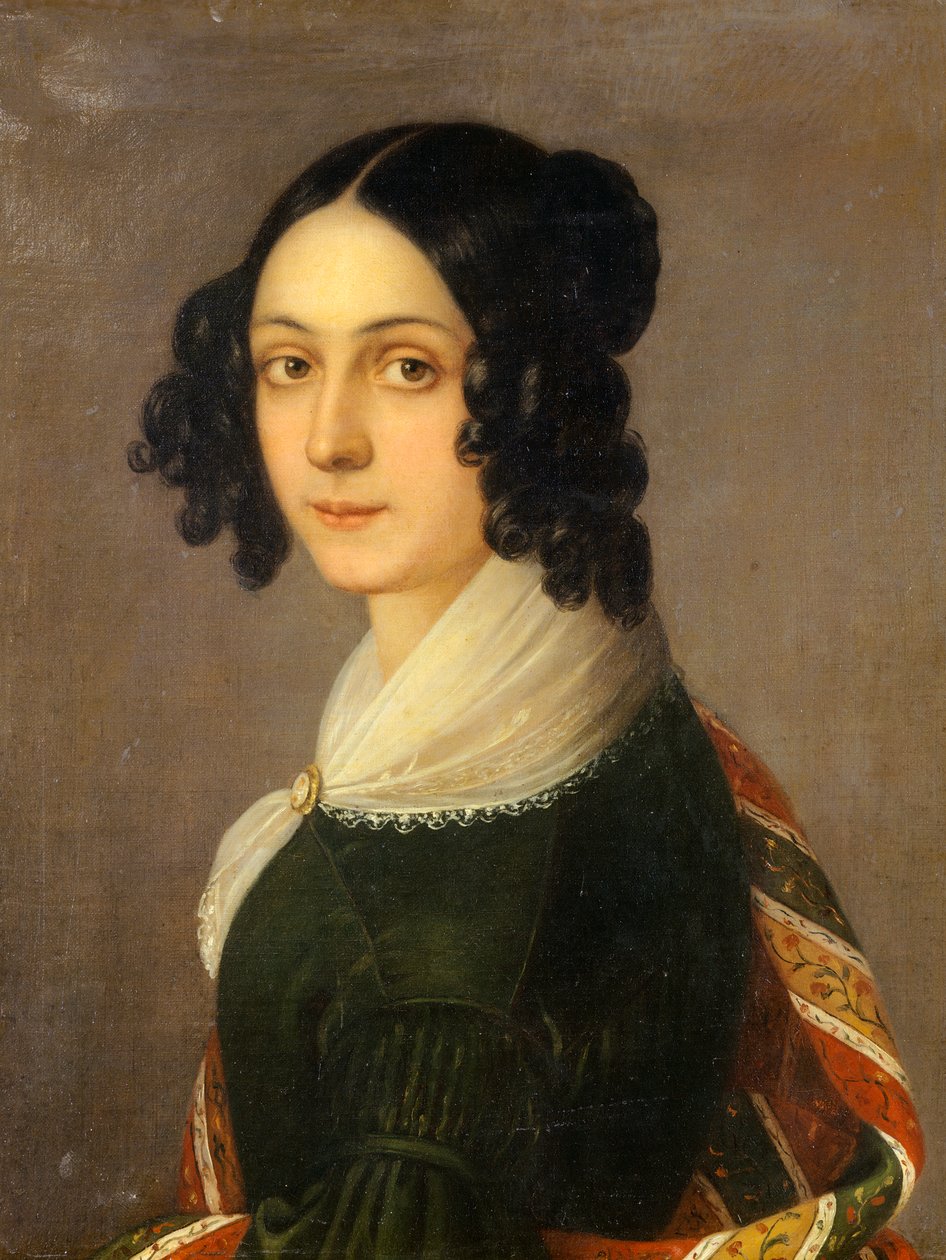Omakuva, Ida Botti Scifoni (1812-1844), öljy kankaalle, 60x47 cm. tekijältä Ida Botti Scifoni