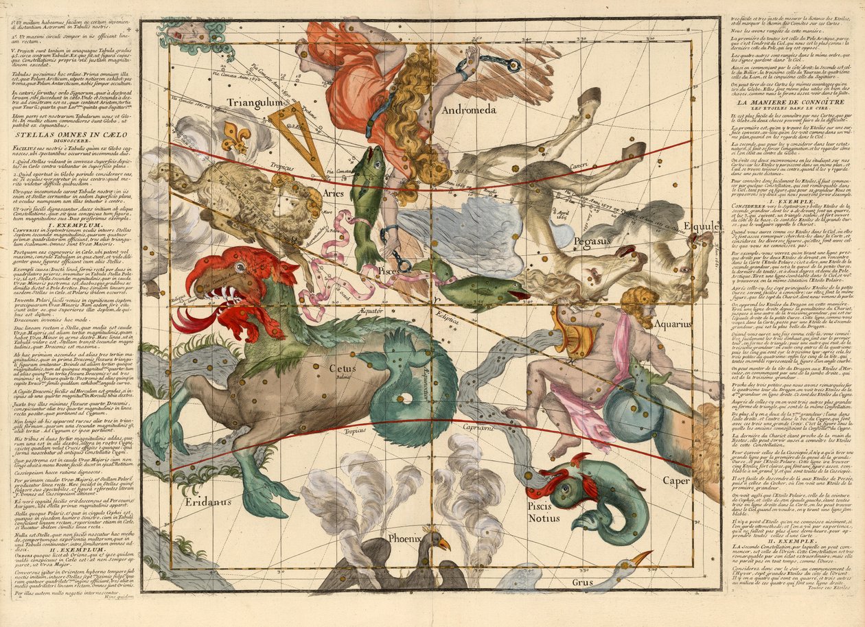 Kevätpäiväntasaus 1674 (käsinvärinen kaiverrus) tekijältä Ignace Gaston Pardies