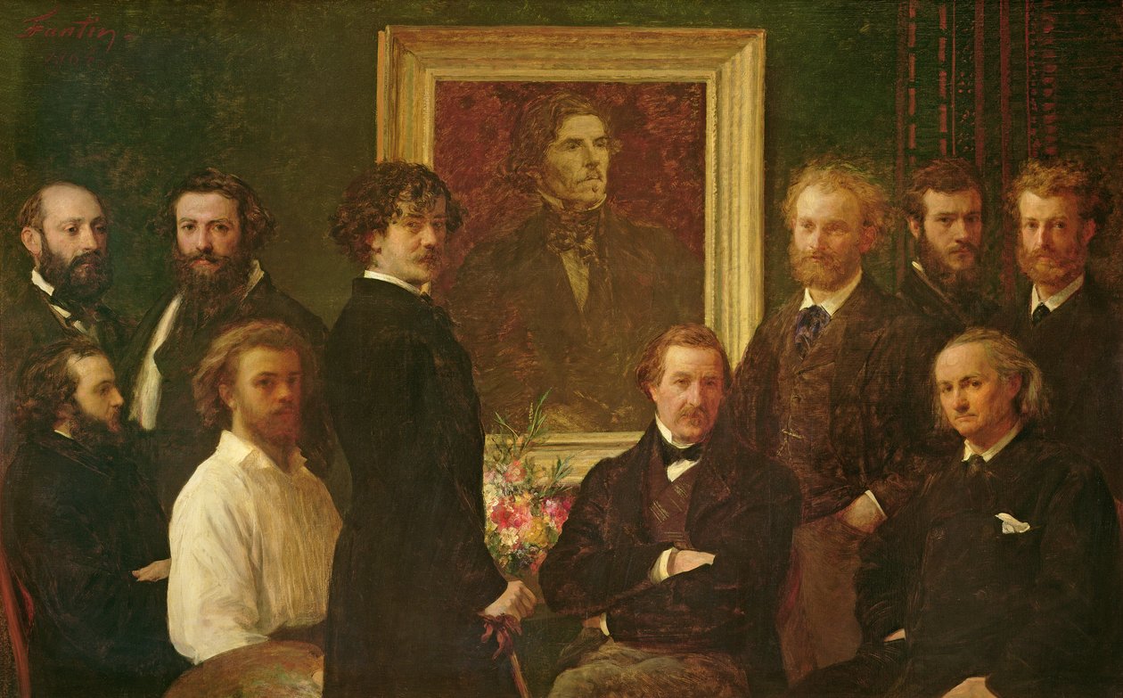 Kunnioitus Delacroixille tekijältä Ignace Henri Jean Fantin Latour