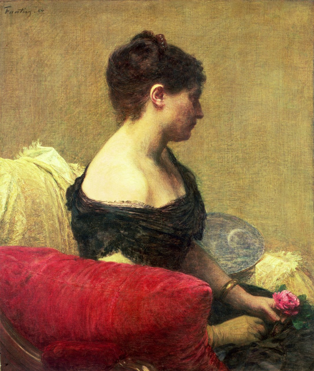 Madame Maitren muotokuva (öljy kankaalle) tekijältä Ignace Henri Jean Fantin Latour