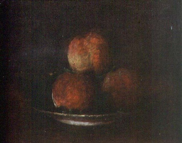 Kolme persikkaa (öljy kankaalle) tekijältä Ignace Henri Jean Fantin Latour