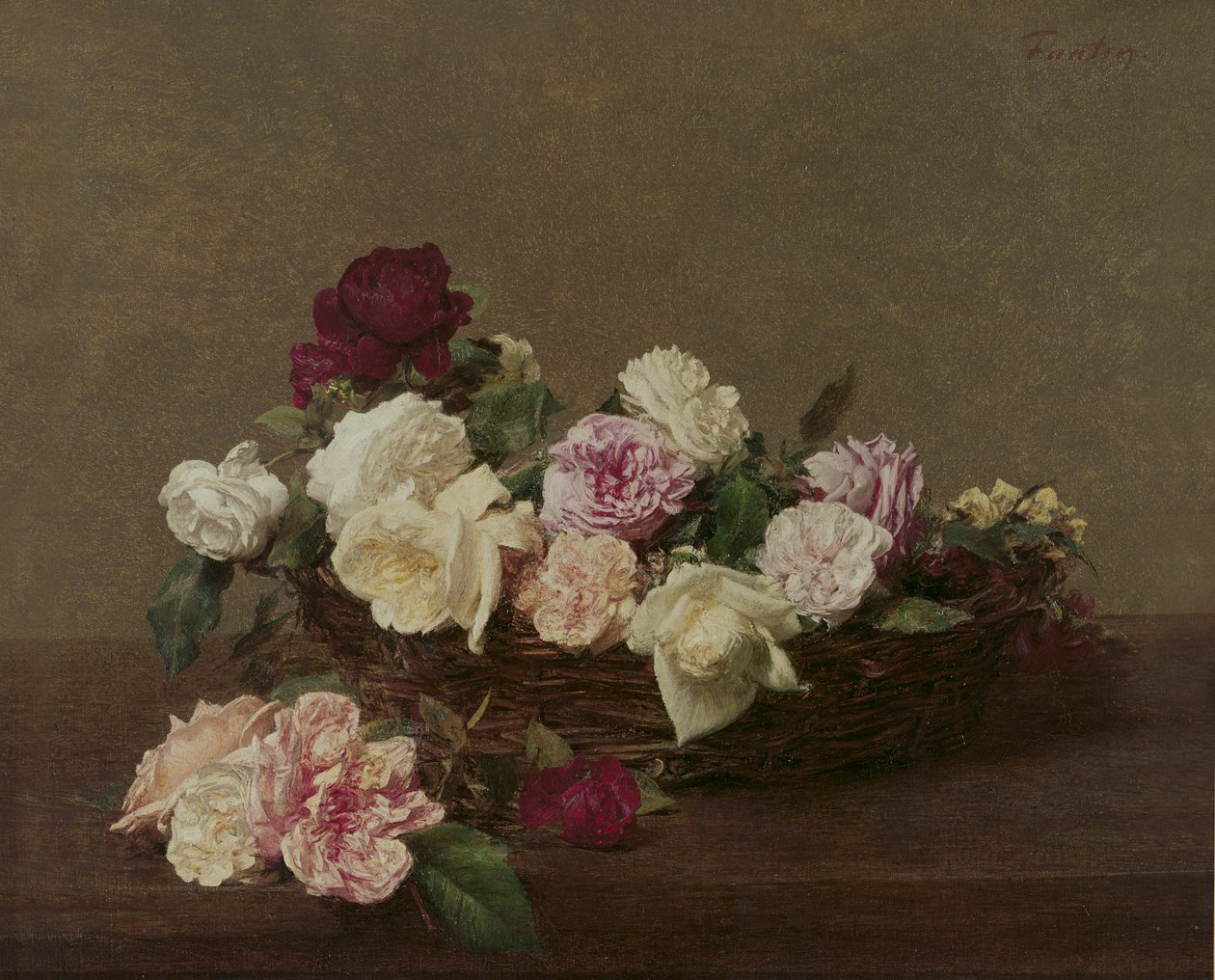 Ruusukori, 1890 tekijältä Ignace Henri Jean Fantin Latour
