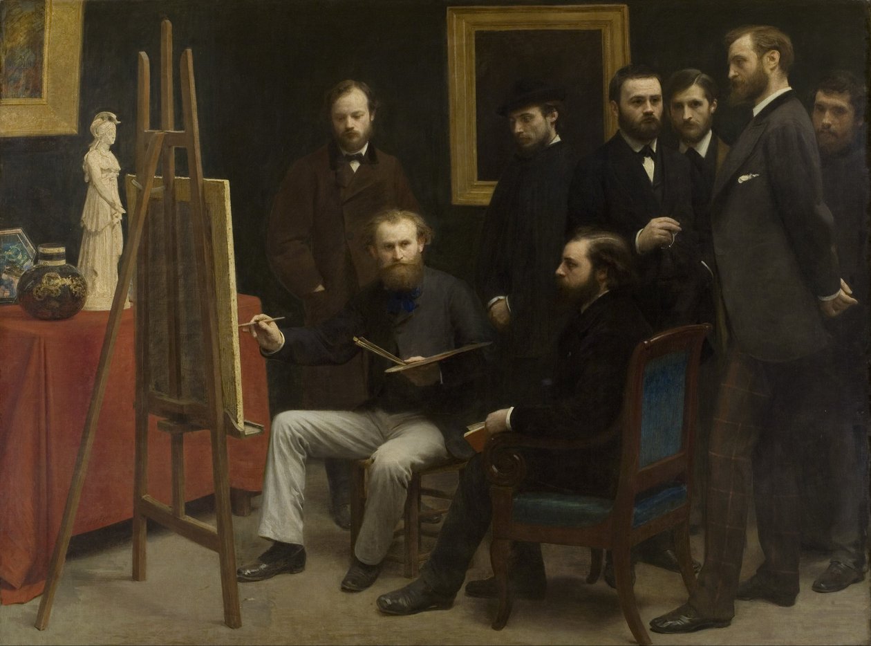 Studio Les Batignollesissa, 1870 tekijältä Ignace Henri Jean Fantin Latour