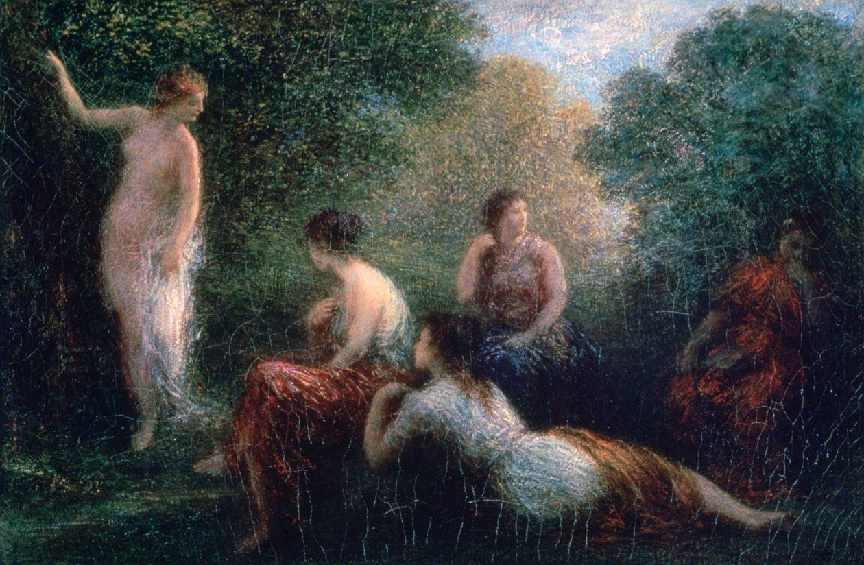 Arcadia, Nainen uimassa, 1836-1904 tekijältä Ignace Henri Jean Fantin Latour