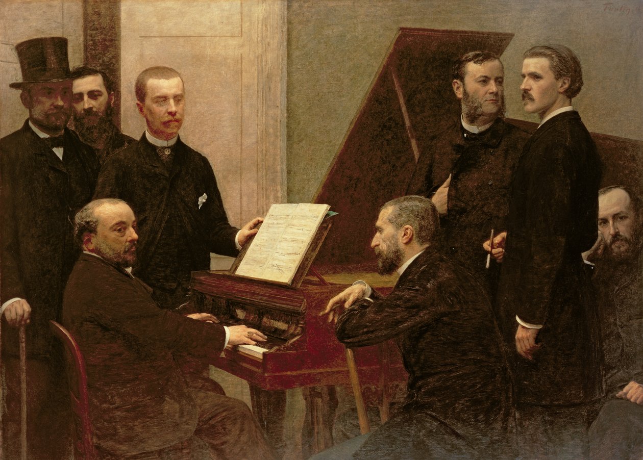 Pianon ympärillä, 1885 tekijältä Ignace Henri Jean Fantin Latour