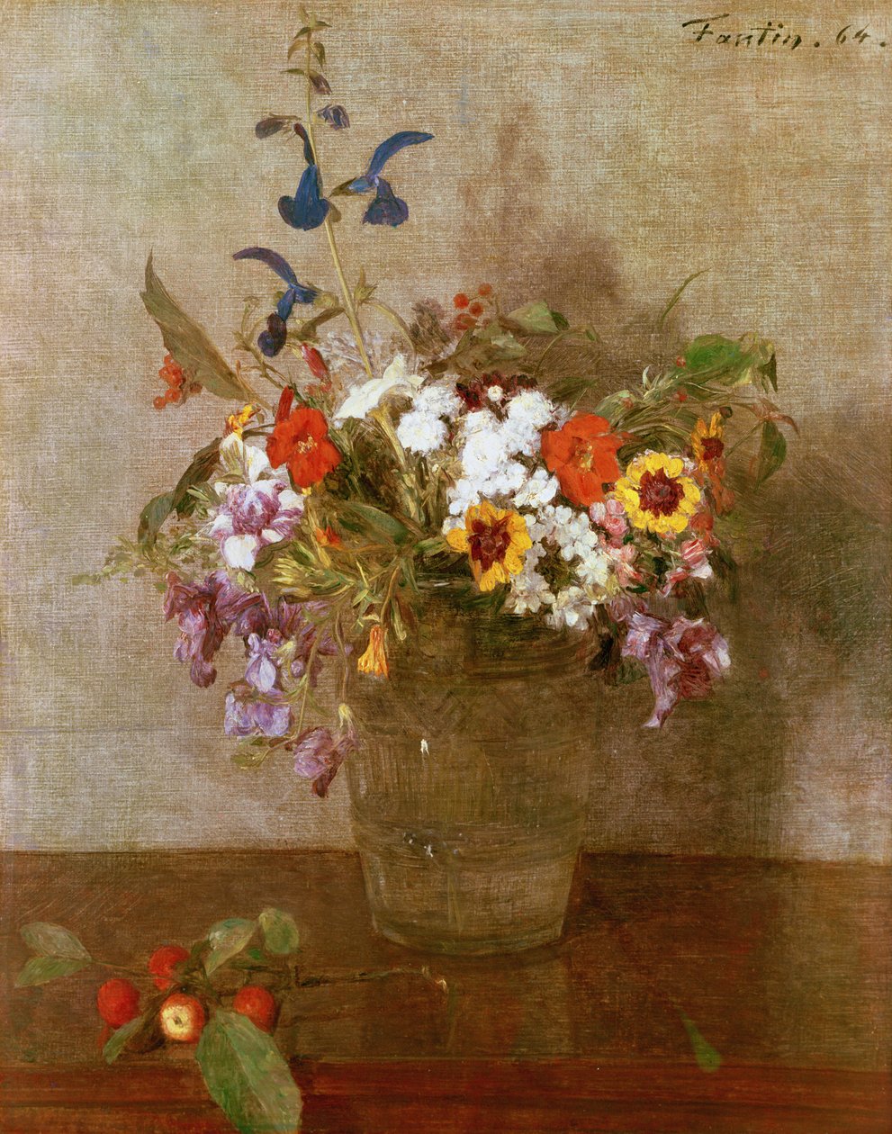 Syksyn kukat, 1864 tekijältä Ignace Henri Jean Fantin Latour
