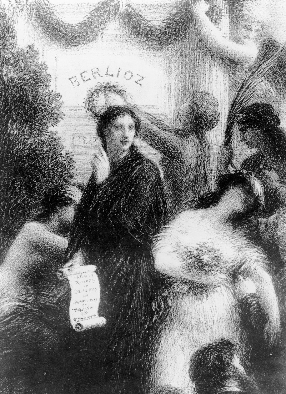 Berlioz eli syntymäpäivä, 1876 tekijältä Ignace Henri Jean Fantin Latour