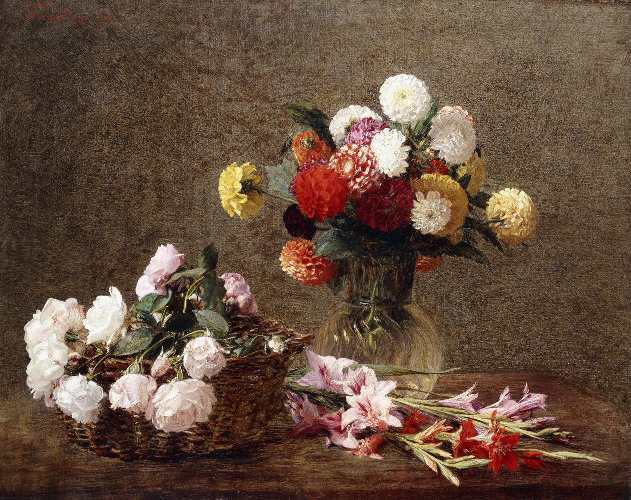 Daaliat, 1896 tekijältä Ignace Henri Jean Fantin Latour