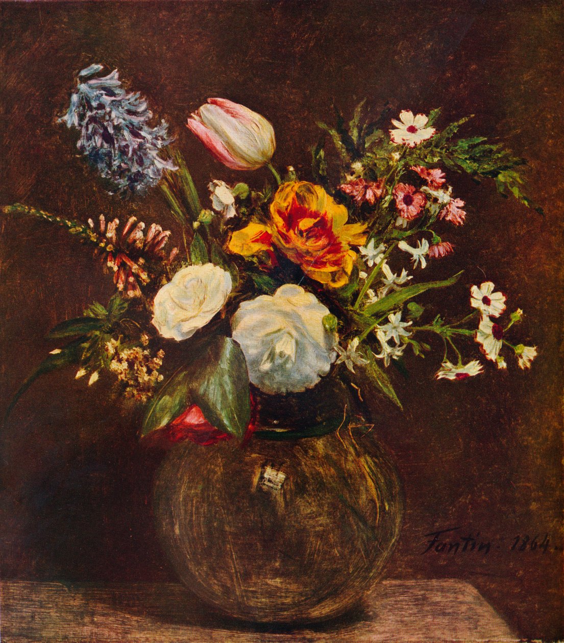 Kukat, 1800-luku tekijältä Ignace Henri Jean Fantin Latour