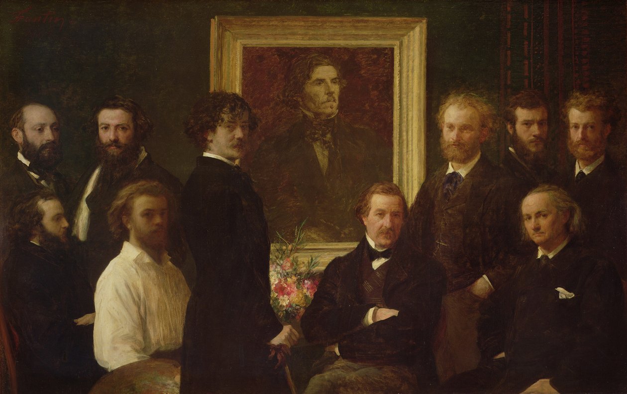 Kunnianosoitus Delacroixille tekijältä Ignace Henri Jean Fantin Latour